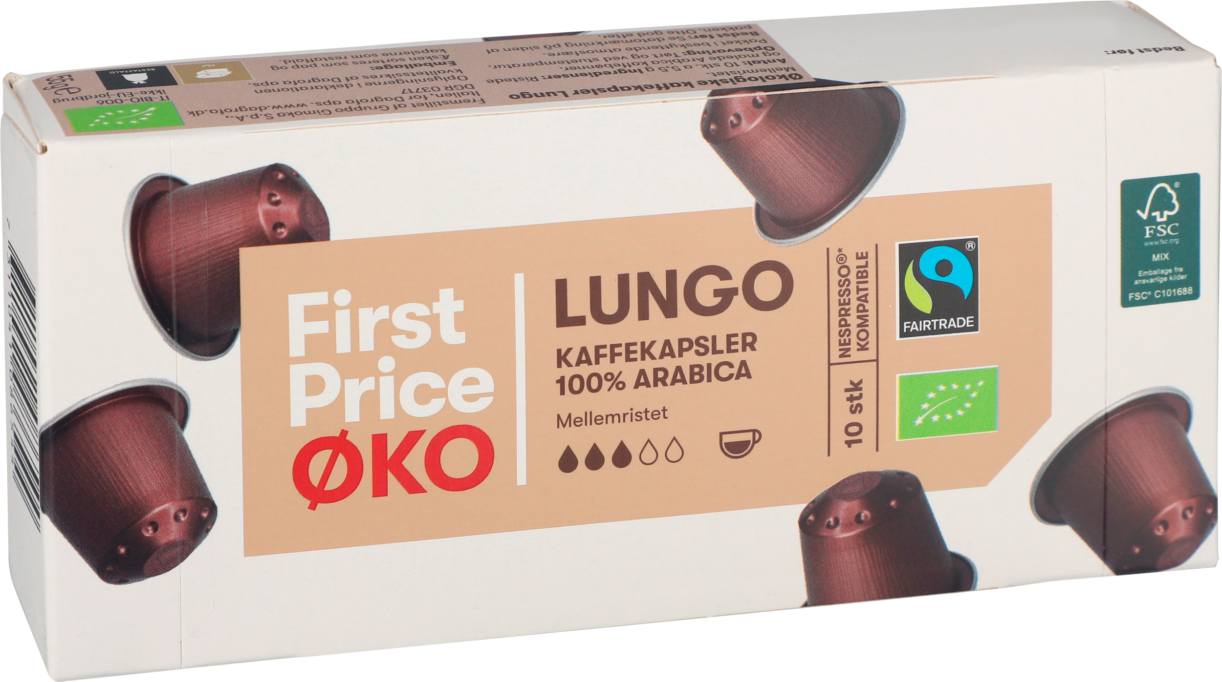 FP LUNGO CAPSULES ÉCO 10 PIÈCES - 10 capsules for Nespresso