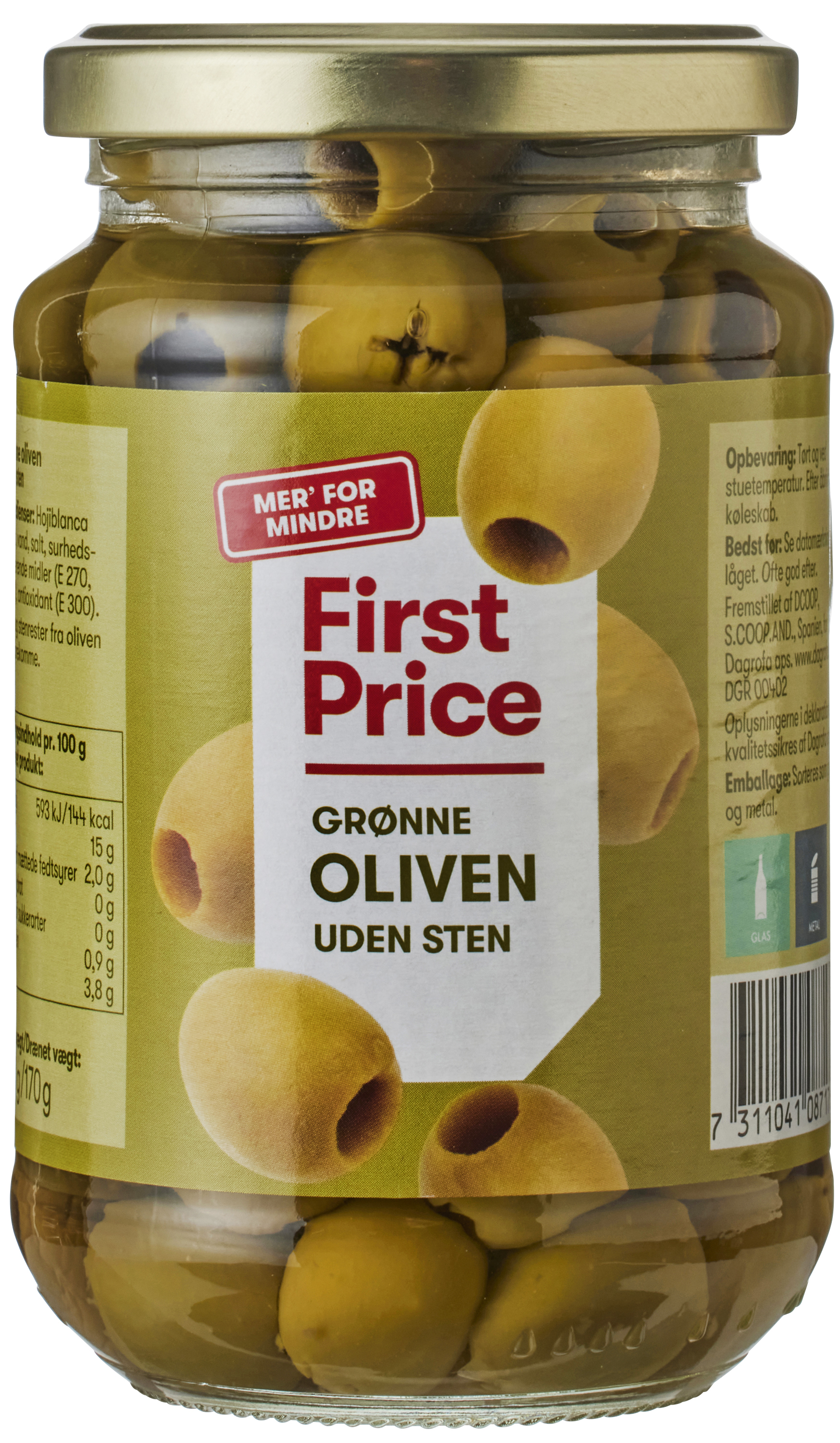 FP OLIVE VERTE SANS PIERRE 350 G - 350 g