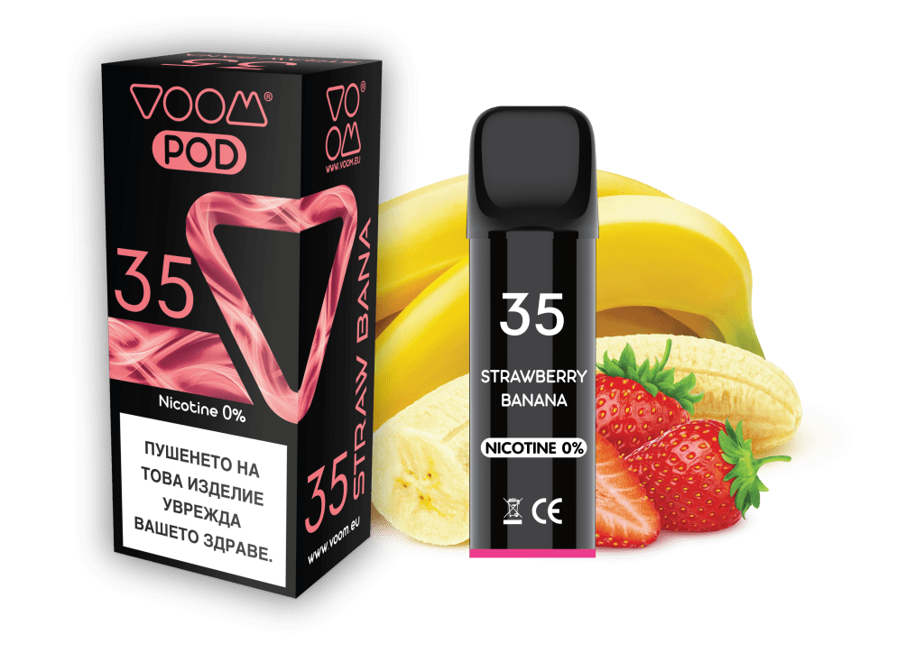 VOOM POD 35 Strawberry Banana 2 ml - 0% nicotine - 1 single unit