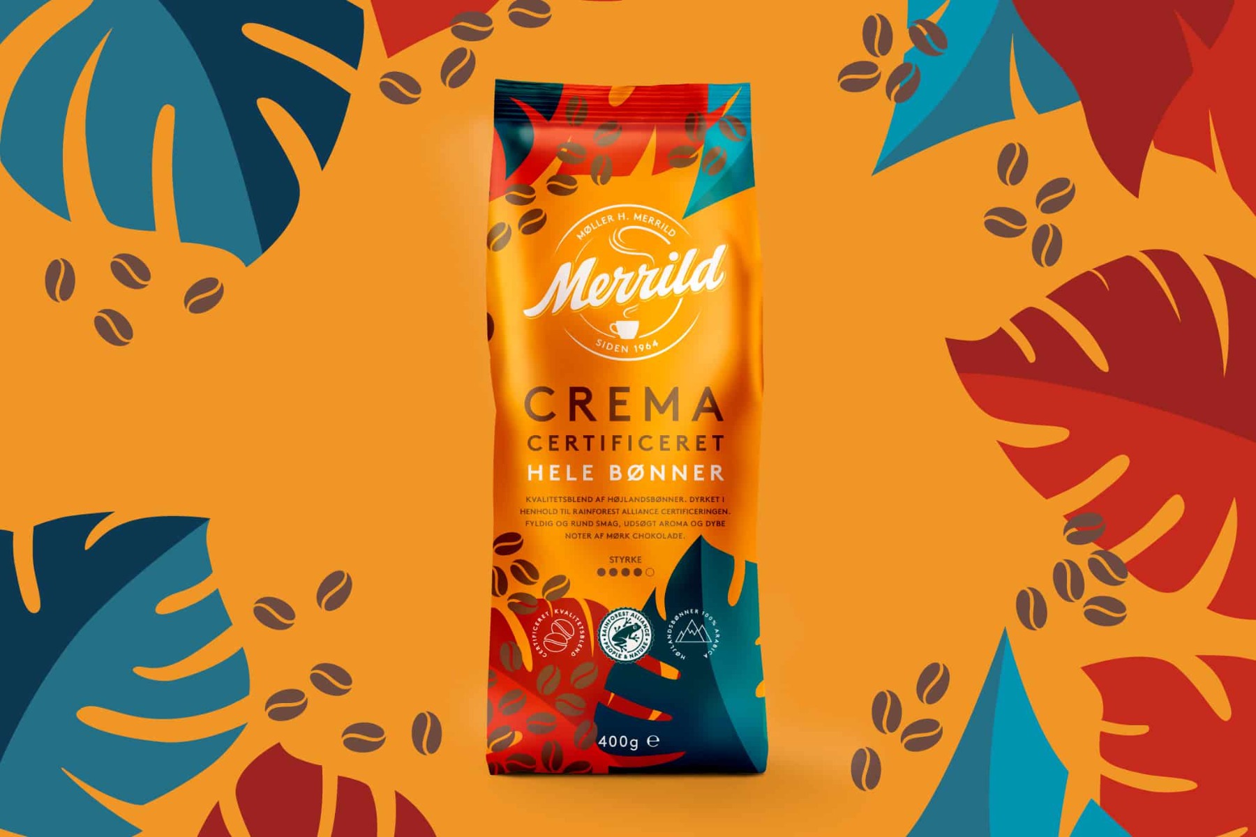Merrild Crema grains entiers certifiés - 350 g