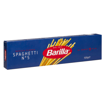 Barilla Spaghetti N°5 500 g – spaghetti italiens classiques pour une cuisson al dente parfaite