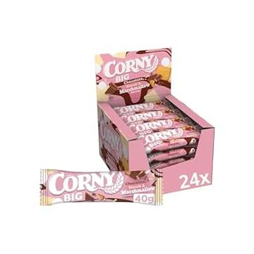 Corny Big Marshmallow 24x40g barres muesli chocolat biscuits marshmallows