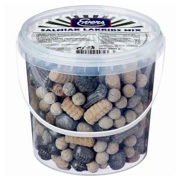 Evers Salmiak Lakrids Mix Display 1kg bonbons durs réglisse et salmiak