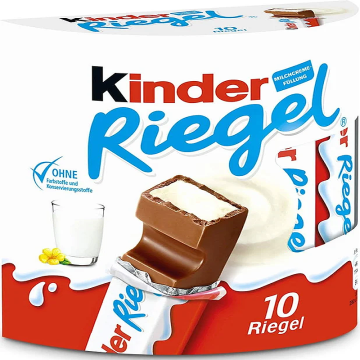 Ferrero Kinder Riegel pack de 10 – chocolat au lait avec fourrage au lait