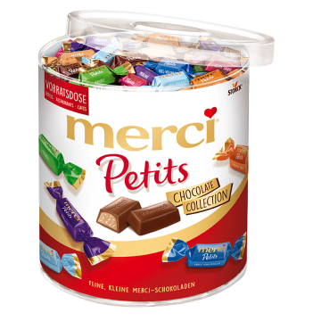 Merci Petits boîte ronde de chocolats – assortiment de chocolats emballés individuellement