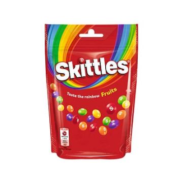 Skittles Fruits 136g bonbons colorés, croquants et fruités