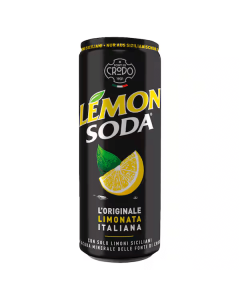 Crodo Lemon Soda 24 x 330ml canettes avec limonade italienne naturelle au citron