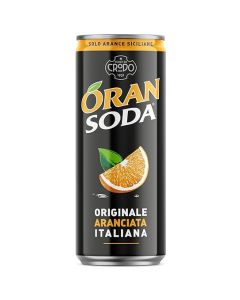 Crodo Oran Soda 24 x 330ml canettes de limonade italienne à l’orange