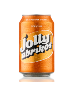 Jolly Abrikos – boisson gazeuse danoise au goût fruité d’abricot