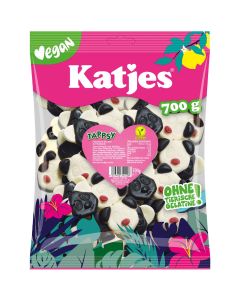 Katjes Tappsy 700g bonbons panda vegan en guimauve, réglisse et gomme fruitée
