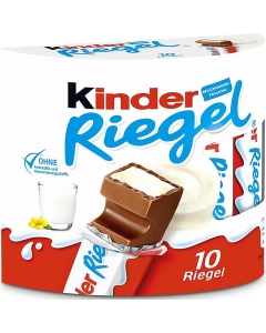 Ferrero Kinder Riegel pack de 10 &ndash; chocolat au lait avec fourrage au lait