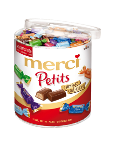 Merci Petits boîte ronde de chocolats – assortiment de chocolats emballés individuellement