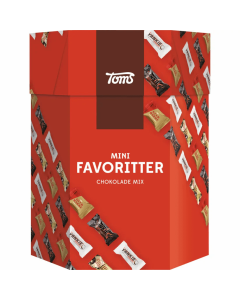 Toms Mini Favoritter 1300g assortiment de mini chocolats danois nougat noix caramel fruits