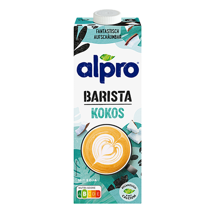 Alpro Boisson Coco Barista pack de 8 – alternative végétale au lait de coco pour café