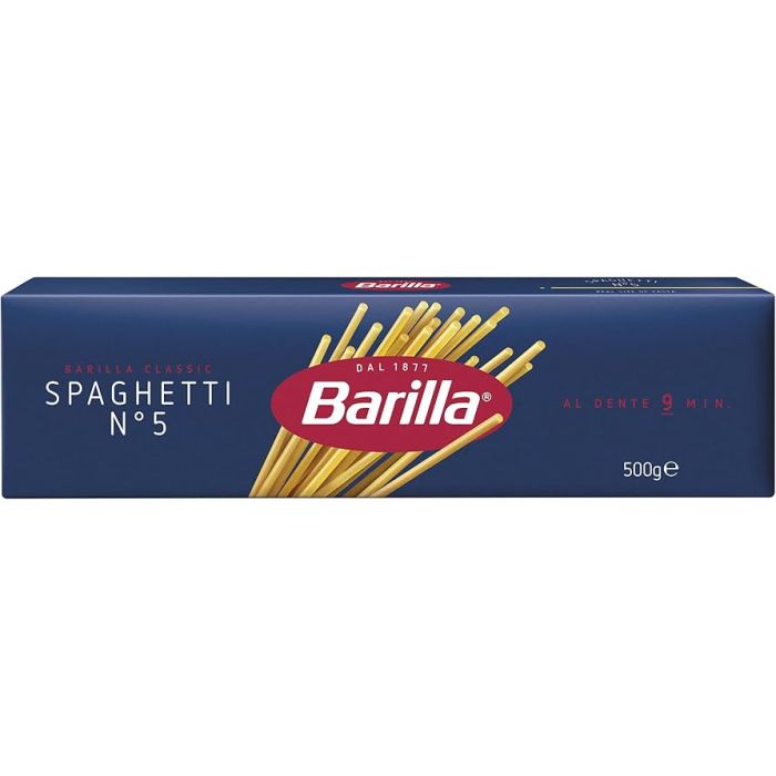 Barilla Spaghetti N°5 500 g – spaghetti italiens classiques pour une cuisson al dente parfaite