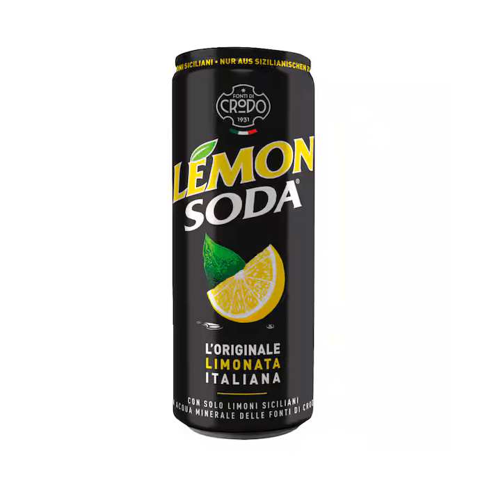 Crodo Lemon Soda 24 x 330ml canettes avec limonade italienne naturelle au citron Crodo Lemon Soda 24 x 330ml canettes avec limonade italienne naturelle au citron