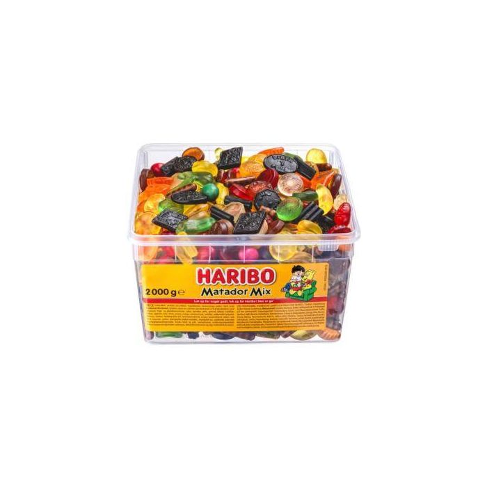 Haribo Matador Mix 2 kg assortiment de différents bonbons aux fruits, bonbons au vin et réglisse
