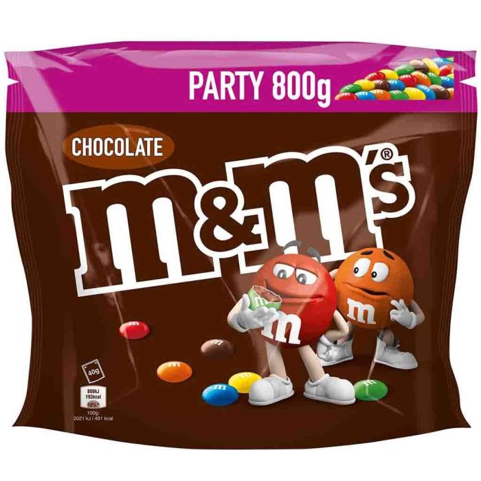 M&M’s Chocolate Party Pack 800 g – billes de chocolat au lait colorées M&M’s Chocolate Party Pack 800 g – billes de chocolat au lait colorées