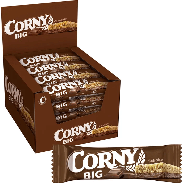 Corny Big Schoko 24x50g barres muesli céréales complètes cacahuètes chocolat