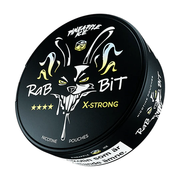 RABBIT Pineapple Ice sachets de nicotine – format slim avec gout ananas exotique et fraicheur glacee