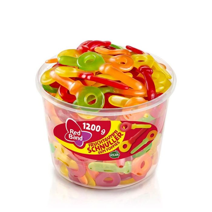 Red Band Fruchtgummi Schnuller 1200g tétines gélifiées extra longues à deux saveurs fruitées