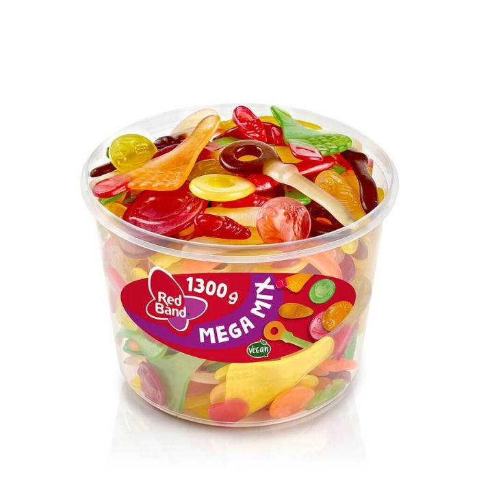 Red Band Mega Mix 1,3kg assortiment de bonbons gélifiés clowns, smileys et tétines Red Band Mega Mix 1,3kg assortiment de bonbons gélifiés clowns, smileys et tétines