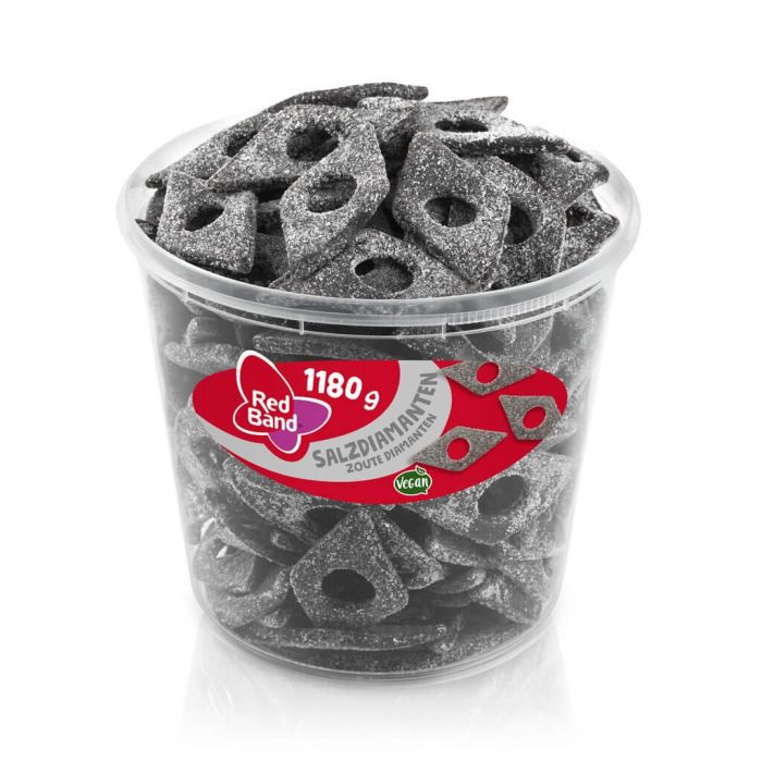 Red Band Salzdiamanten 100 pièces réglisses en forme de diamant sucrées-salées