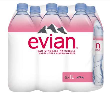 EVIAN Eau - 6 x 1 L