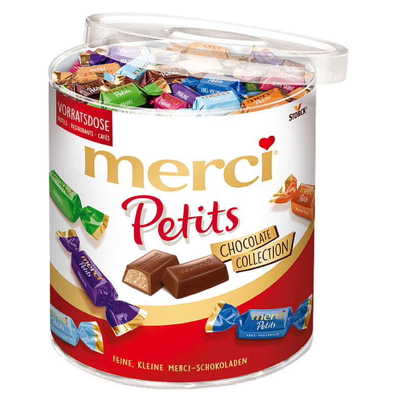 Merci Petits boîte ronde de chocolats - 1 kg