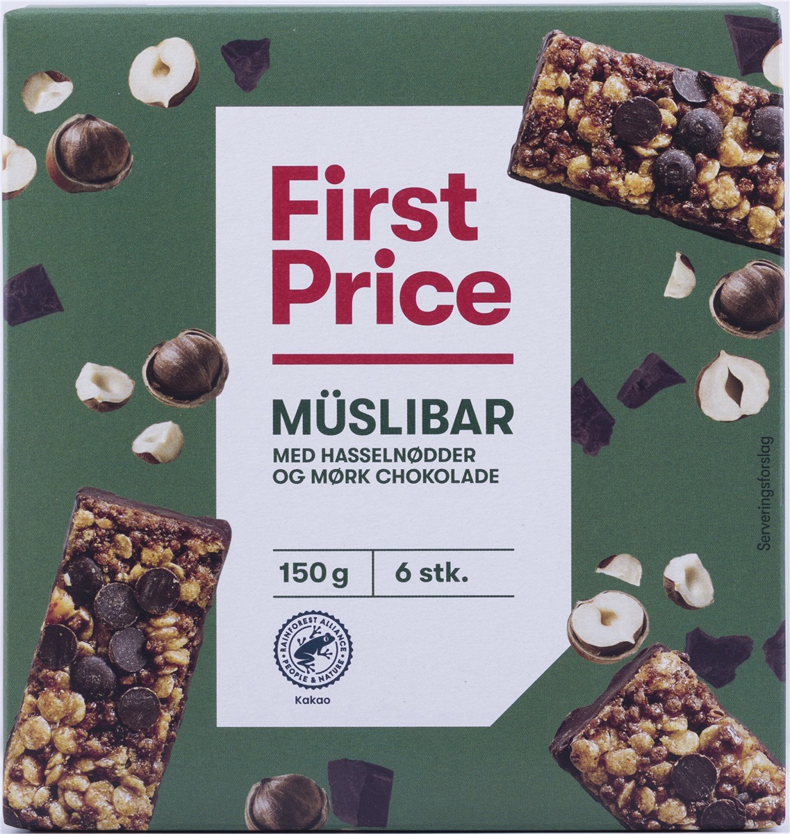 Müslibars Choko/Noisettes 6 pcs - 150 g