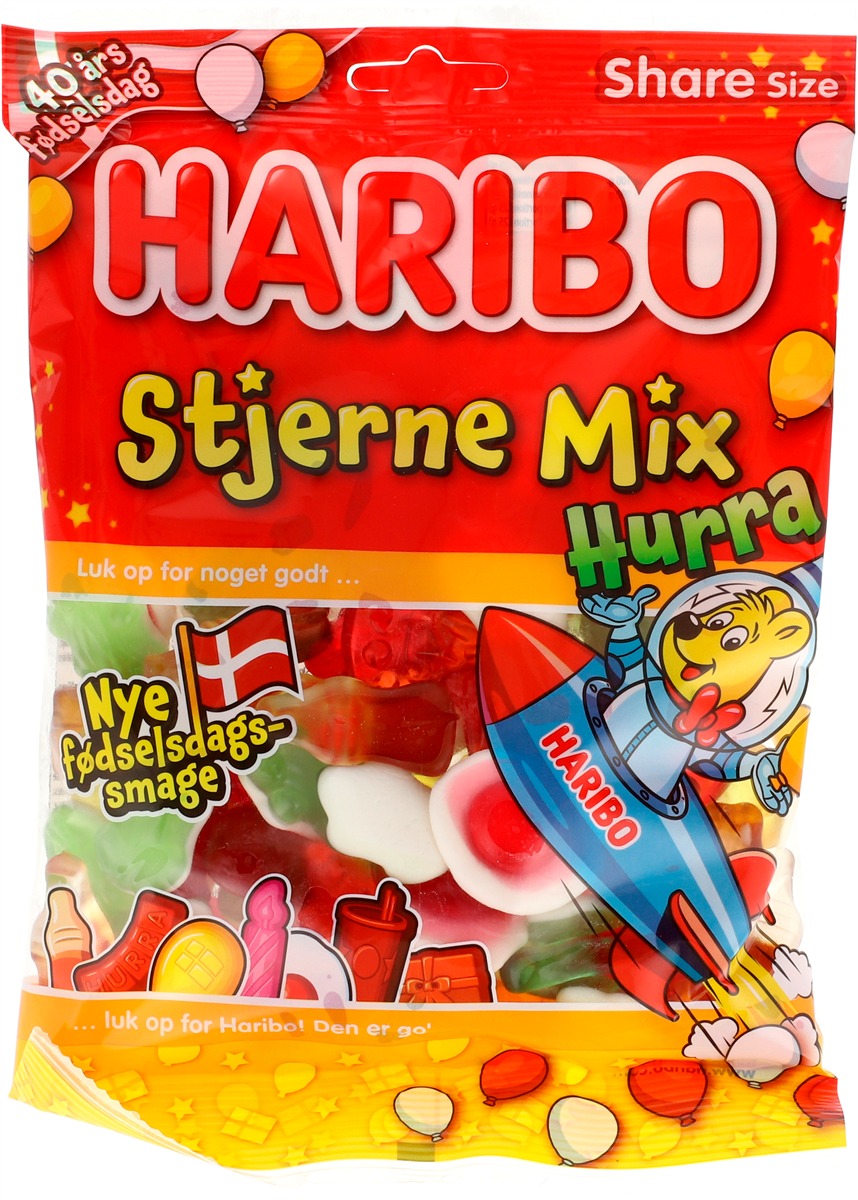 Haribo Stjerne Mix Hurra - 375 g